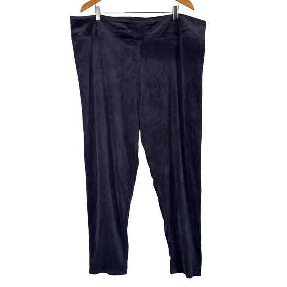 A293100 CUDDL DUDS Double Plush Velour Leggings Carbon Grey 1X - Picture 1 of 7